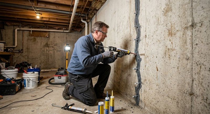 Basement Crack Repair in North Attleboro, MA