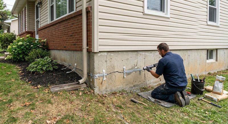 Cracked Foundation Repair in North Attleboro, MA