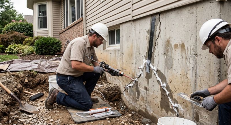Cracked Foundation Repair in Warren, RI