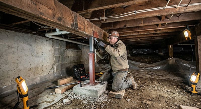 Crawlspace Foundation Repair in Bellingham, MA