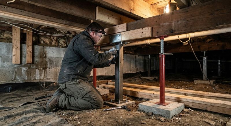 Crawlspace Structural Repair in North Attleboro, MA