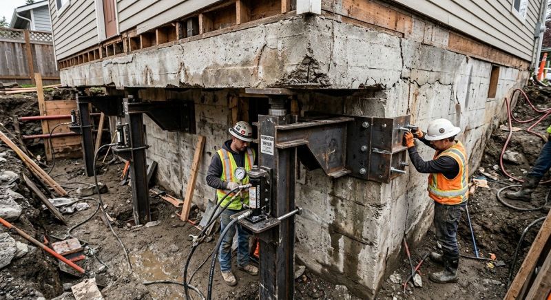 Foundation Lifting in Holliston, MA