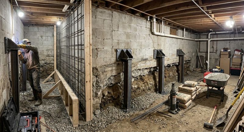 Foundation Stabilizing in Abington, MA
