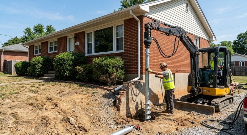 Helical Pile Installation in North Attleboro, MA