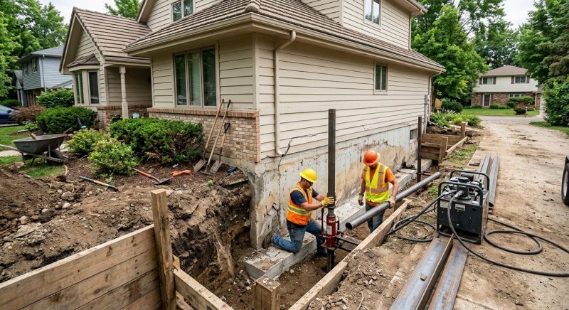House Foundation Repair in Warren, RI