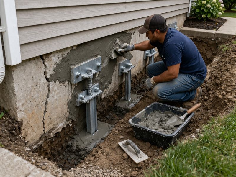 House Foundation Repair in Wellesley, MA