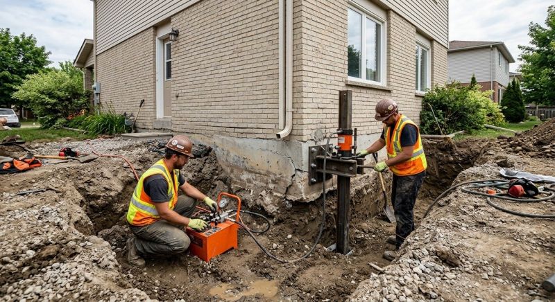 Sinking Foundation Lifting in North Attleboro, MA