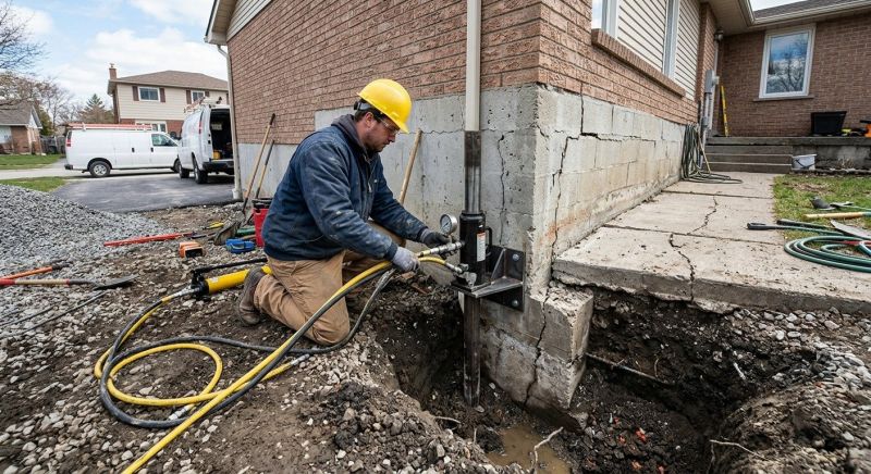Sinking Foundation Repair in Fall River, MA