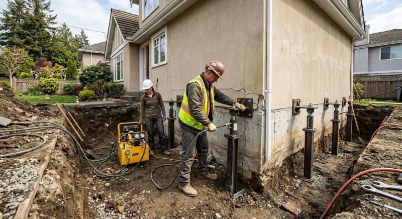 Sinking Foundation Repair in Pawtucket, RI